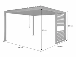 Sale Pérgola bioclimática de aluminio y acero con lamas orientables y Pérgola