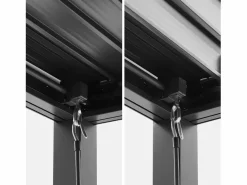 Clearance Pérgola bioclimática de aluminio y acero 3x4m + 3 persianas 1.3m Pérgola
