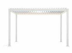 Sweeek Pérgola bioclimática de aluminio con iluminación led 3x4m