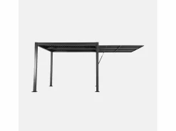 Online Pérgola bioclimática de aluminio y acero 3x3m + toldo 3m antracita Pérgola