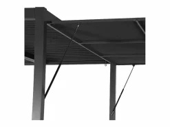 Sweeek Pérgola bioclimática de aluminio y acero 3x4m + toldo 4m antracita