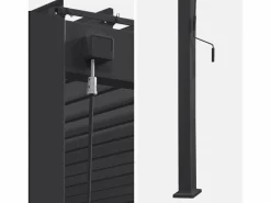 Sweeek Pérgola bioclimática de aluminio adosada 3x4m + 1 toldo 4m antracita