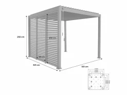 Discount Sweeek Pérgola bioclimática de aluminio 3x3m con lamas orientables v2 + 3 Blanco
