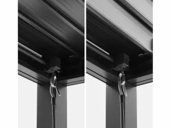 Sweeek Pérgola bioclimática de aluminio y acero 3x4m + 3 persianas de 1m con