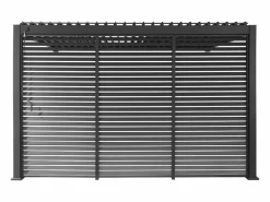 Pérgola bioclimática de aluminio adosada 3x4m + 3 persianas 1.3m Pérgola