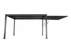 Outlet Pérgola bioclimática de aluminio y acero 3x4m + toldo 3m antracita Pérgola