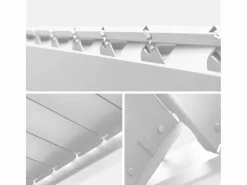 Sweeek Pérgola bioclimática de aluminio 3x4m + 1 persiana 1m+ 1 persiana 1.3m