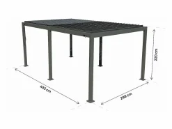Habitat et jardin Pérgola bioclimática "Kensington" de aluminio autoportante - 3 x 5 m -
