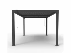 Discount Pérgola bioclimática 3x4 m para jardín de aluminio manual Trinidad - Gris