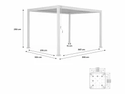 Outlet Pérgola bioclimática 3x4m con toldo vertical de 4m antracita Pérgola