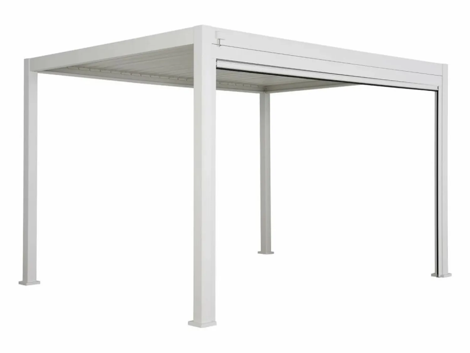 Sale Sweeek Pérgola bioclimática 3x4m con toldo vertical de 4m Blanco