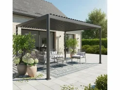 Sweeek Pérgola bioclimática 3x4m de aluminio y acero con lamas orientables y