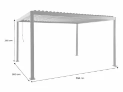 Sweeek Pérgola bioclimática 3x4m de aluminio y acero con lamas orientables y