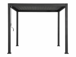 Pérgola bioclimática 3x3m de aluminio con lamas orientables antracita Pérgola