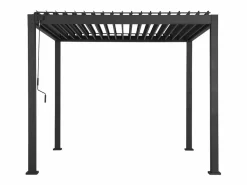 Pérgola bioclimática 3x3m de aluminio con lamas orientables antracita Pérgola