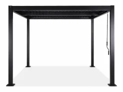 Discount Sweeek Pérgola bioclimática 3x3m de lamas de aluminio y acero Negro
