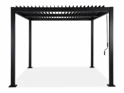 Discount Sweeek Pérgola bioclimática 3x3m de lamas de aluminio y acero Negro