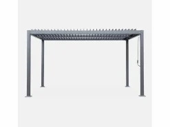 Sweeek Pérgola bioclimática 3x4m de aluminio y acero con lamas orientables