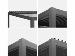 Sweeek Pérgola bioclimática 3x4m de aluminio y acero con lamas orientables
