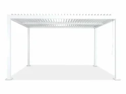 Clearance Sweeek Pérgola bioclimática 3x4m de aluminio y acero con lamas orientables Blanco