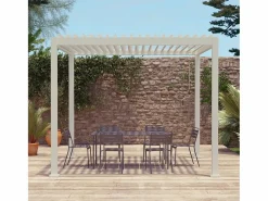 Sweeek Pérgola bioclimática 3x3m de aluminio con lamas orientables