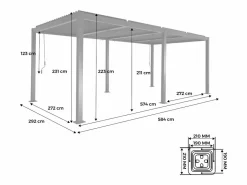 Sale Pérgola bioclimática 3x6m de aluminio y acero con lamas orientables Pérgola