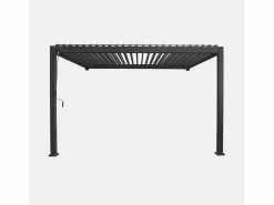 Sweeek Pérgola bioclimática 3x4m de aluminio adosada con lamas orientables