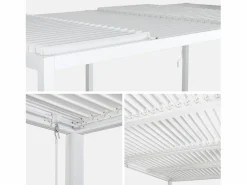 Sale Sweeek Pérgola bioclimática 3x6m de aluminio y acero con lamas orientables Blanco
