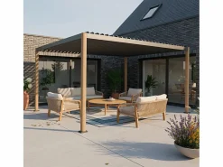 Sale Pérgola bioclimática 3x4m de aluminio y acero con lamas orientables y Pérgola