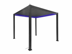 Sweeek Pérgola bioclimática 3x3m eléctrica de aluminio con iluminación led