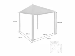 Sweeek Pérgola bioclimática 3x3m eléctrica de aluminio con iluminación led