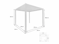 Sweeek Pérgola bioclimática 3x3m eléctrica de aluminio con iluminación led