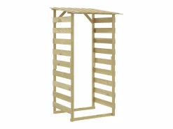 Pérgola con techo madera de pino impregnada 100x90x200 cm ES329816 Marru00f3n