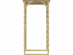 Pérgola con techo madera de pino impregnada 100x90x200 cm ES329816 Marru00f3n