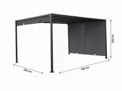 Habitat et jardin Pérgola con techo metálico retráctil "Courtenay" - 3 x 4 m -