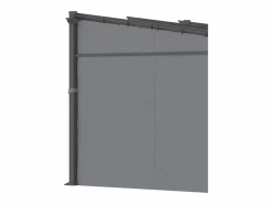 Pérgola con techo retráctil, estructura de acero, poliéster, oscuro (297x295x230cm) Pérgola