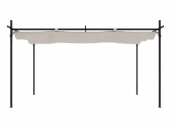 Discount Pérgola con techo retráctil 395x292x230 cm Crema