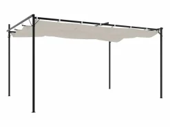 Discount Pérgola con techo retráctil 395x292x230 cm Crema