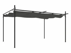 Sale Pérgola con techo retráctil antracita 395x292x230 cm Pérgola