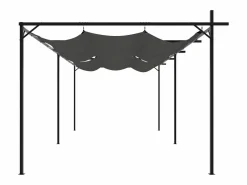 Hot Pérgola con techo retráctil antracita 589x292x230 cm Gris