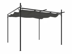 Hot Pérgola con techo retráctil antracita 295x292x230 cm Gris