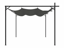 Hot Pérgola con techo retráctil antracita 295x292x230 cm Gris