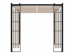 Discount Pérgola de acero con techo retráctil - con enrejado - 5,3 m² - - MAZARA Pérgola