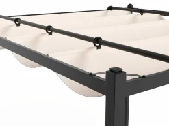 Sale EXPERTLAND Pérgola de acero con techo retráctil - 5,3 m² - - MAZARA Negro