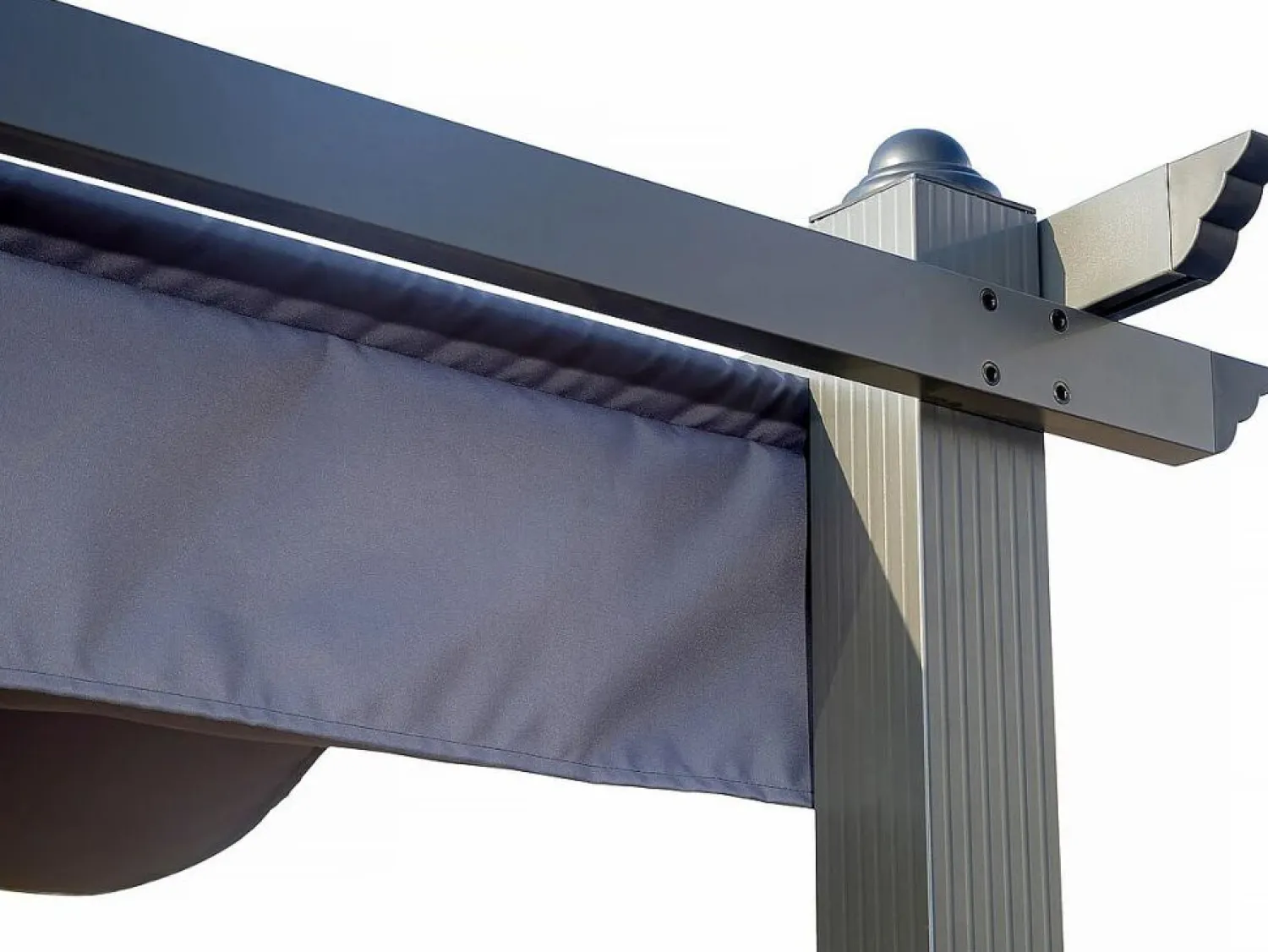 Clearance Pérgola de aluminio con techo retráctil - 3 x 4 m - Antracita Pérgola