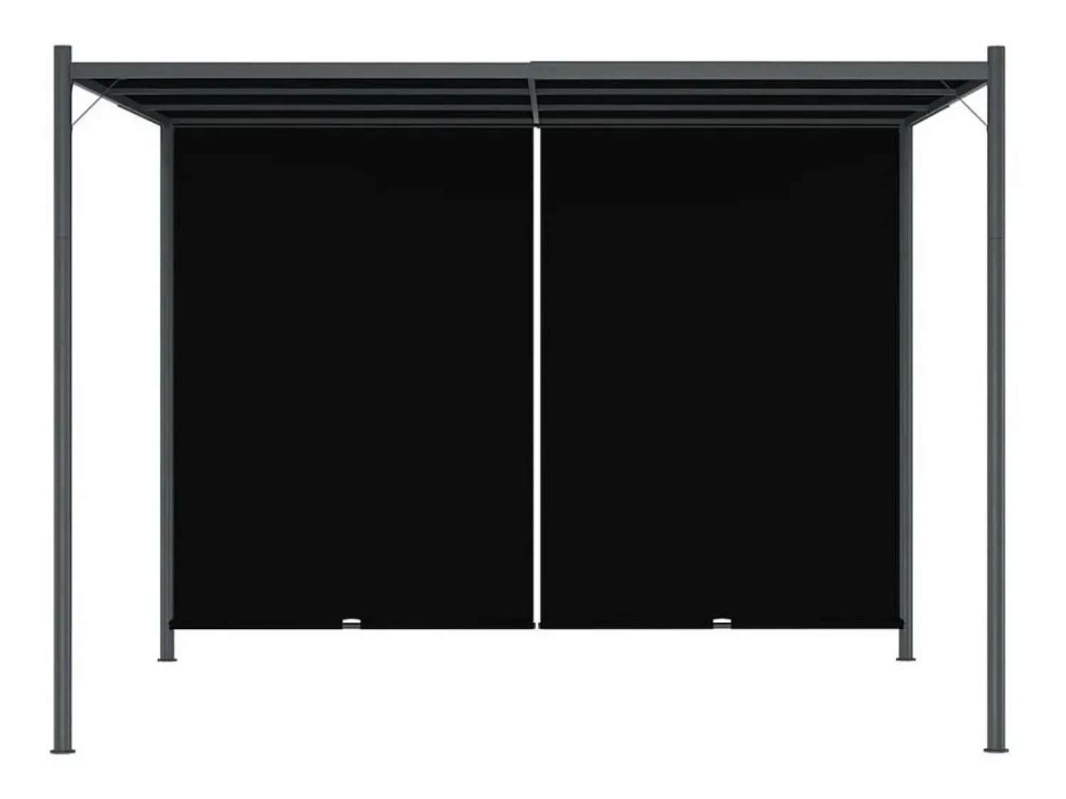 Outlet Pérgola de jardín con tejado retráctil 3x3 m ES872566 Gris antracita