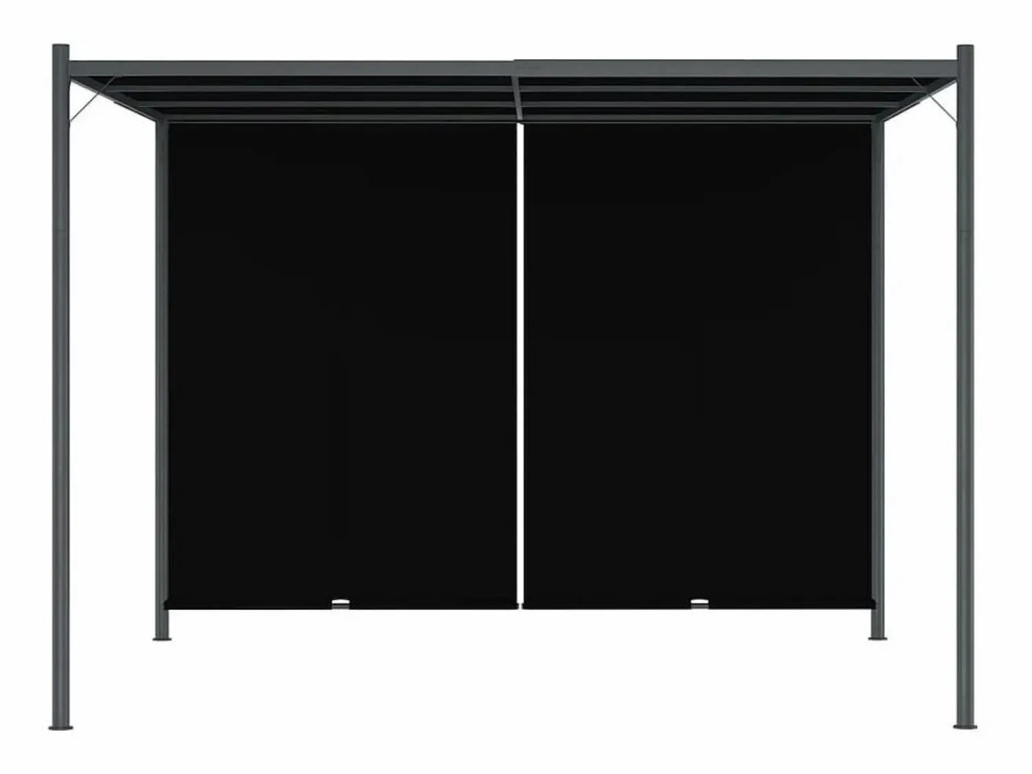 Outlet Pérgola de jardín con tejado retráctil 3x3 m ES872566 Gris antracita