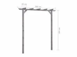Pérgola de jardín de madera de pino impregnada 200x40x205 cm ES897437