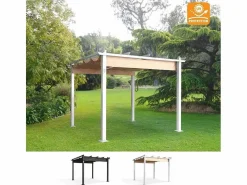 Best Pérgola de jardín exterior 3x3 m de aluminio Firenze UV Moon - Cenador Y Quiosco