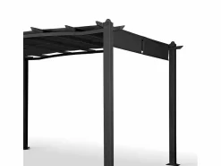 Pérgola de jardín exterior rectangular de aluminio de 3x4 m Barbados -